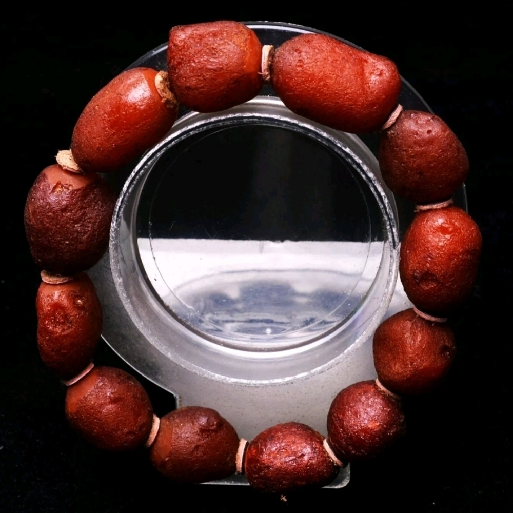 26.3g Genuine Round Beads Baltic Amber Bracelet Egg Yolk Butterscotch